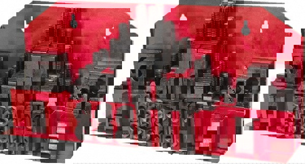 Fixture Clamp Step Block & Clamp Set: 52 Pc, 5/8-11 Stud Thread, 3/4