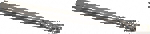 Spiral Flute Tap: #8-32 UNC, 3 Flutes, Modified Bottoming, 2B Class of Fit, Powdered Metal, Bright/Uncoated
