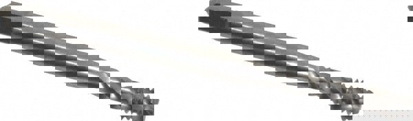 Spiral Flute Tap: #8-32 UNC, 3 Flutes, Modified Bottoming, Powdered Metal, Bright/Uncoated