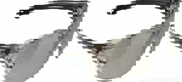 Safety Glass: Scratch-Resistant, Polycarbonate, Silver Lenses, Full-Framed