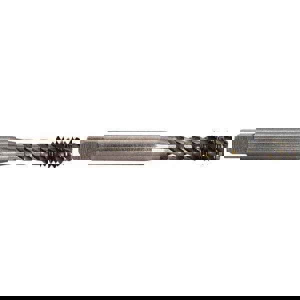 Spiral Flute Tap: #10-24 UNC, 3 Flutes, Modified Bottoming, Powdered Metal, Bright/Uncoated