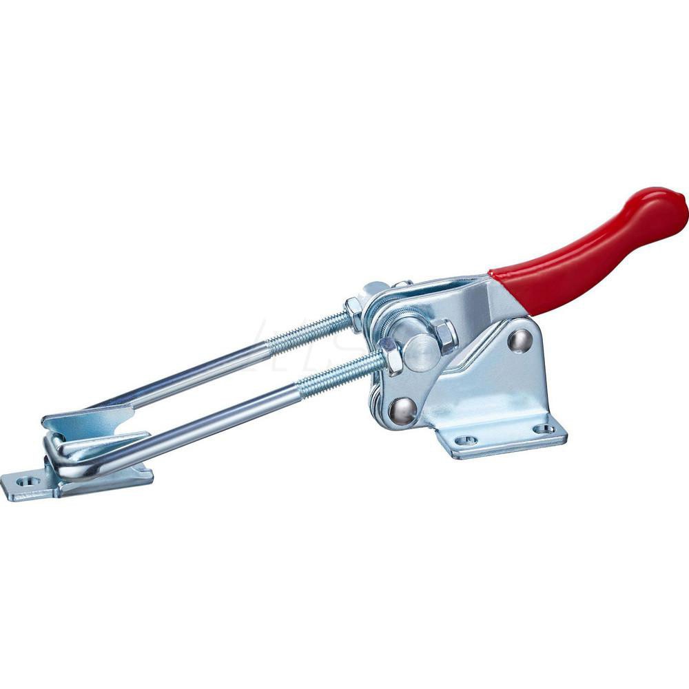 Pull-Action Latch Clamp: Vertical, 2,000 lb, U-Hook, Flanged Base