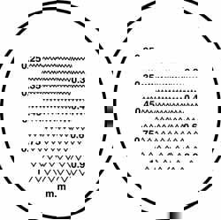 1 Inch Diameter, Optical Comparator Chart and Reticle
