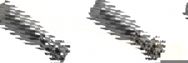Spiral Flute Tap: 1/4-28 UNF, 3 Flutes, Modified Bottoming, Powdered Metal, Bright/Uncoated