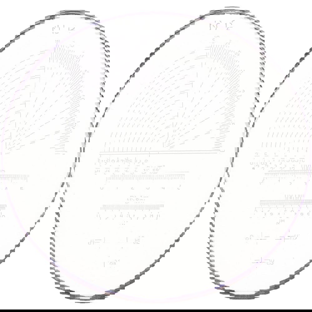 1 Inch Diameter, Optical Comparator Chart and Reticle