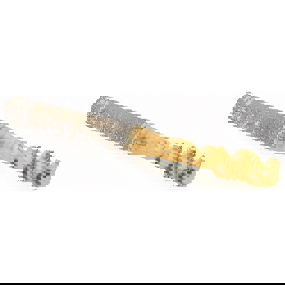 Spiral Flute Tap: 1/4-28, UNF, 3 Flute, Modified Bottoming, 3B Class of Fit, Powdered Metal, TiN Finish