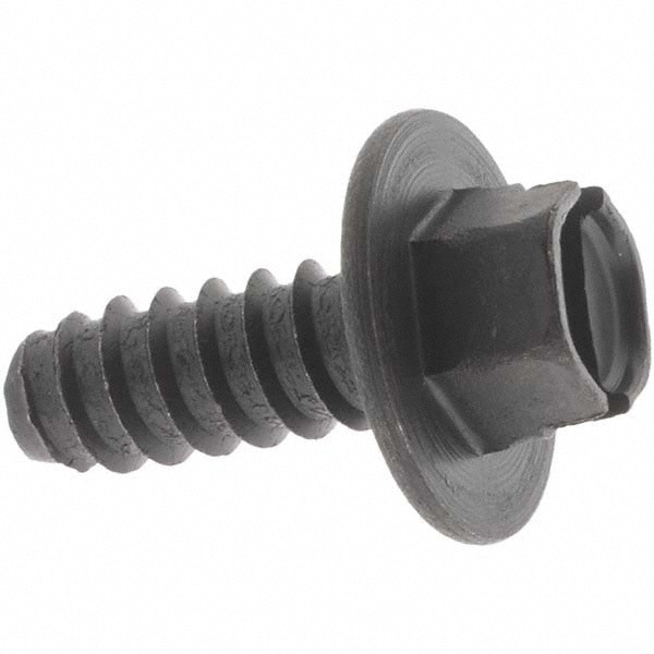 Sheet Metal Screw: 1/4, Hex Washer Head, Hex