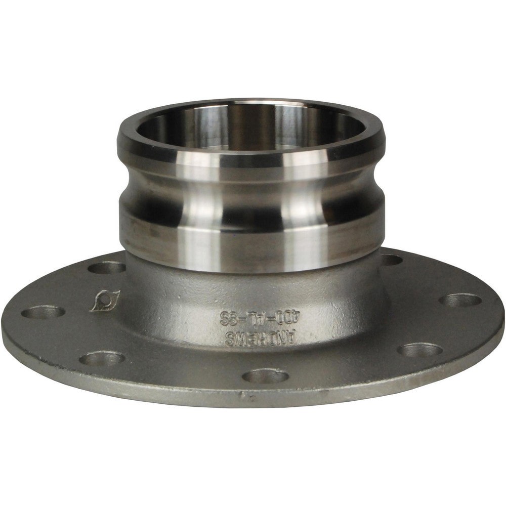 Suction & Discharge Hose Couplings; Type: 150 Flange ; Coupling Type: Cam & Groove ; Coupling Descriptor: Adapter x 150# ASA Flange ; Material: Stainless Steel ; Coupler Size (Fractional Inch): 4 ; Thread Size: Non-Threaded