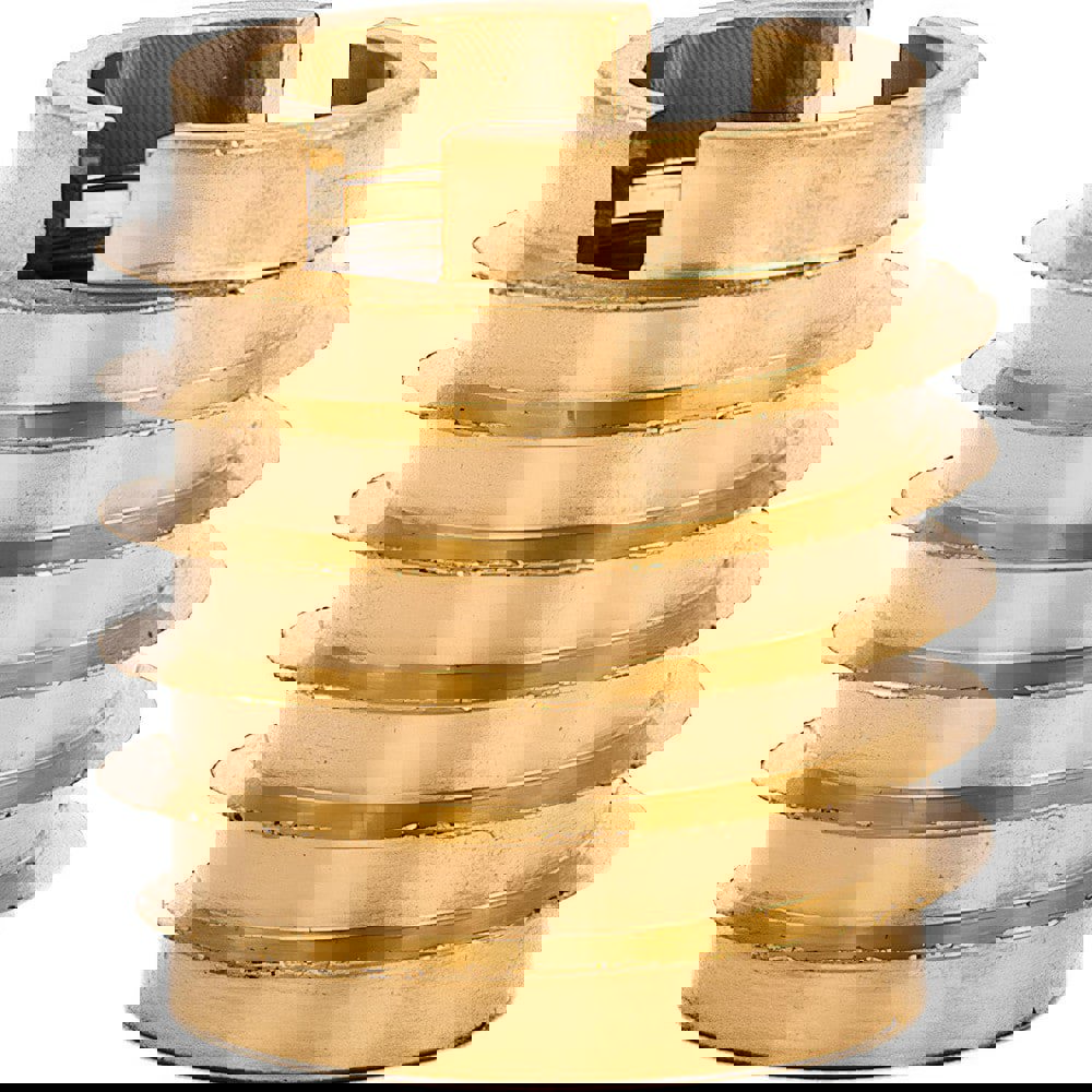 Hex Drive & Slotted Drive Threaded Inserts; Product Type: Knife ; Thread Size: M10-1.5 ; Material: Brass ; Finish: Uncoated ; Drill Size: 0.5160 ; Hole Diameter: 0.5156