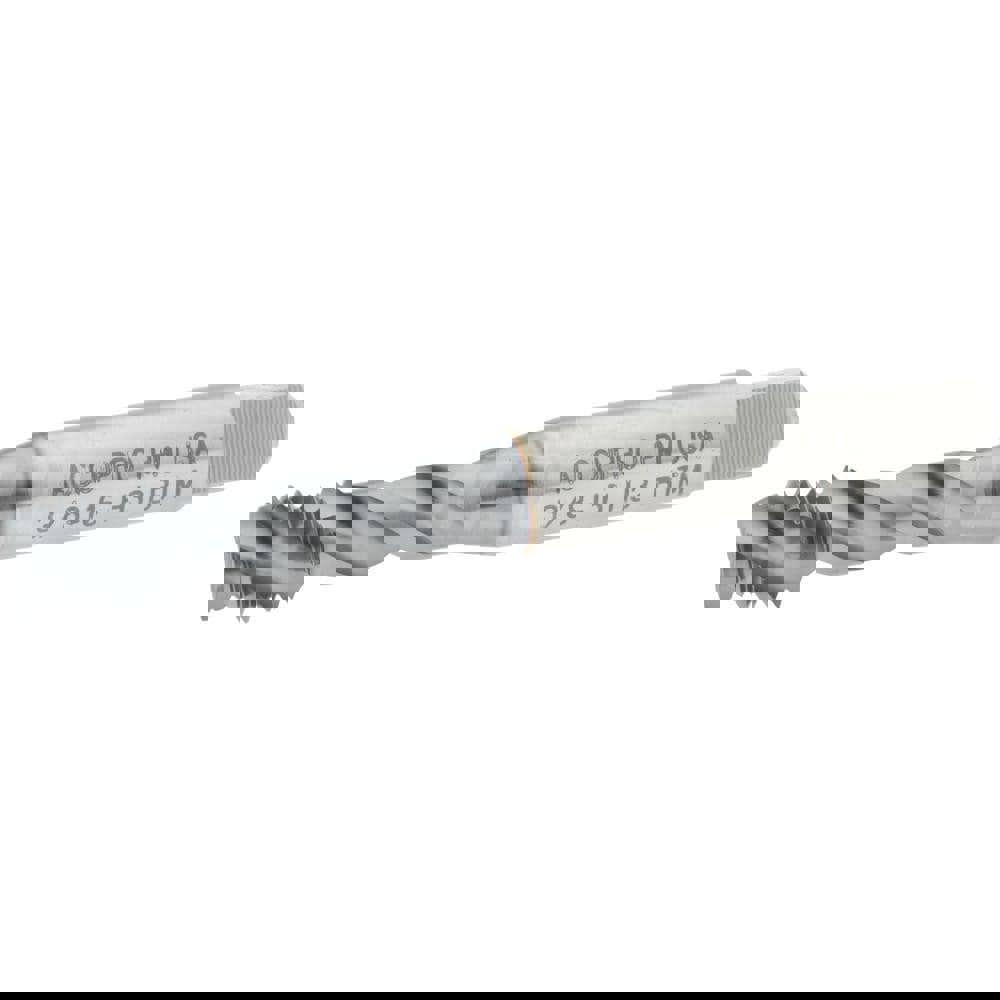 Spiral Flute Tap: 3/8-16 UNC, 3 Flutes, Modified Bottoming, 3B Class of Fit, Powdered Metal, TICN Coated