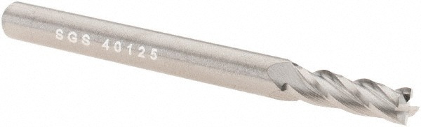 Square End Mill: 3.5 mm Dia, 12 mm LOC,