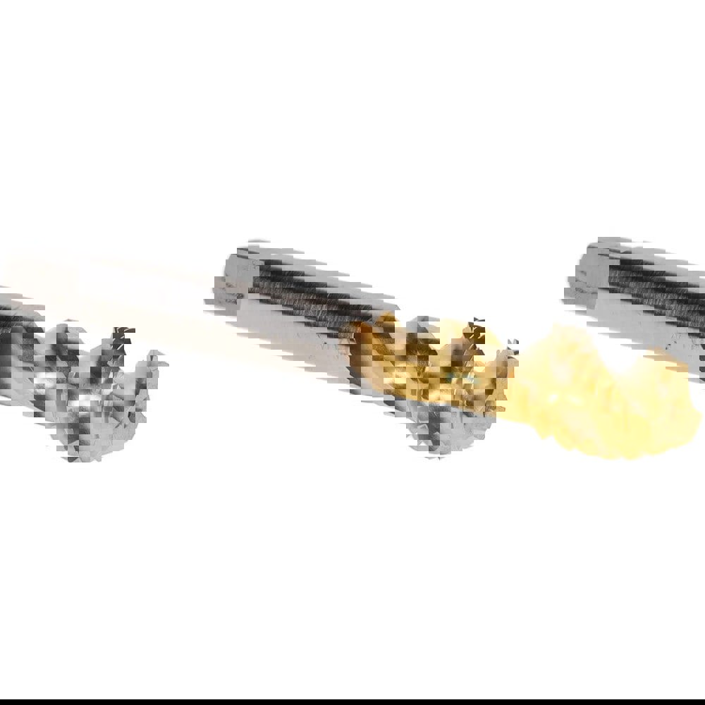 Spiral Flute Tap: 7/16-14 UNC, 3 Flutes, Modified Bottoming, Powdered Metal, TIN Coated