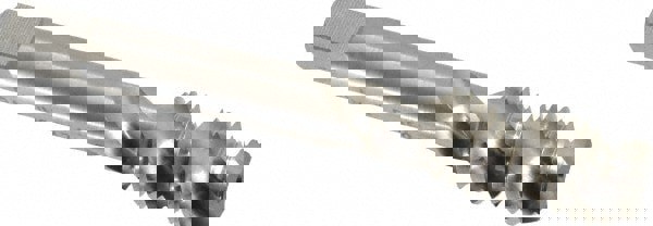 Spiral Flute Tap: 1/2-13 UNC, 3 Flutes, Modified Bottoming, 2B Class of Fit, Powdered Metal, Bright/Uncoated