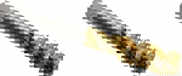 Spiral Flute Tap: 1/2-13, UNC, 3 Flute, Modified Bottoming, 2B Class of Fit, Powdered Metal, TiN Finish