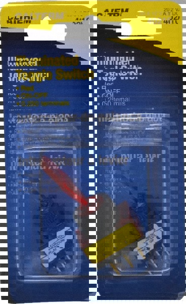 2 Position, 12 Volt, 20 Amp, 1/2 Hole Diam, Glow Toggle Switch