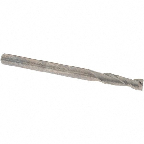 Square End Mill: 0.1181'' Dia, 0.3937'' LOC, 2 Flutes, Solid Carbide