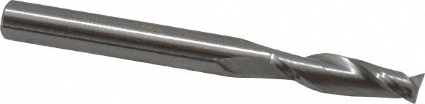 Square End Mill: 0.1969'' Dia, 0.6299'' LOC, 2 Flutes, Solid Carbide