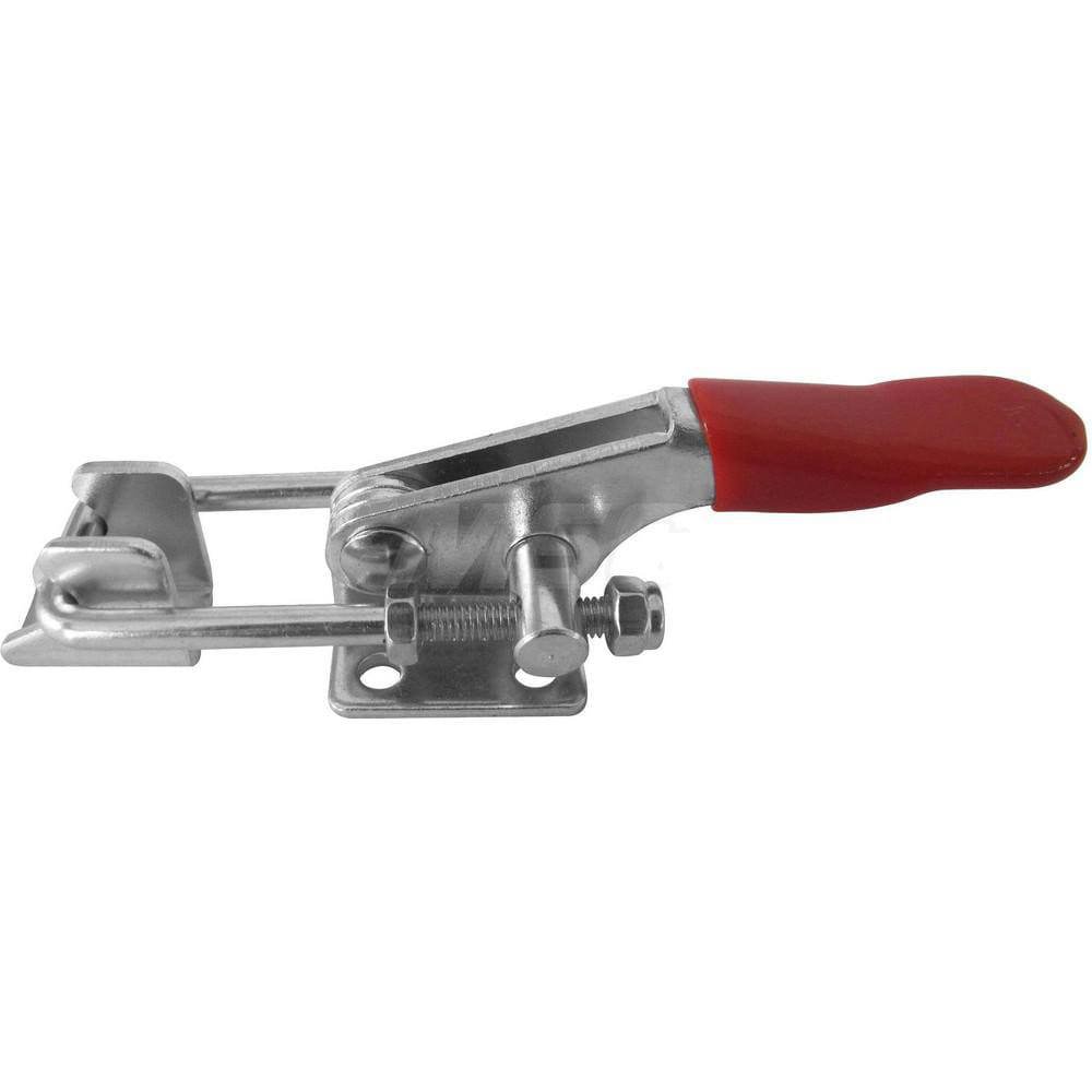Pull-Action Latch Clamp: Vertical, 360 lb, U-Hook, Flanged Base