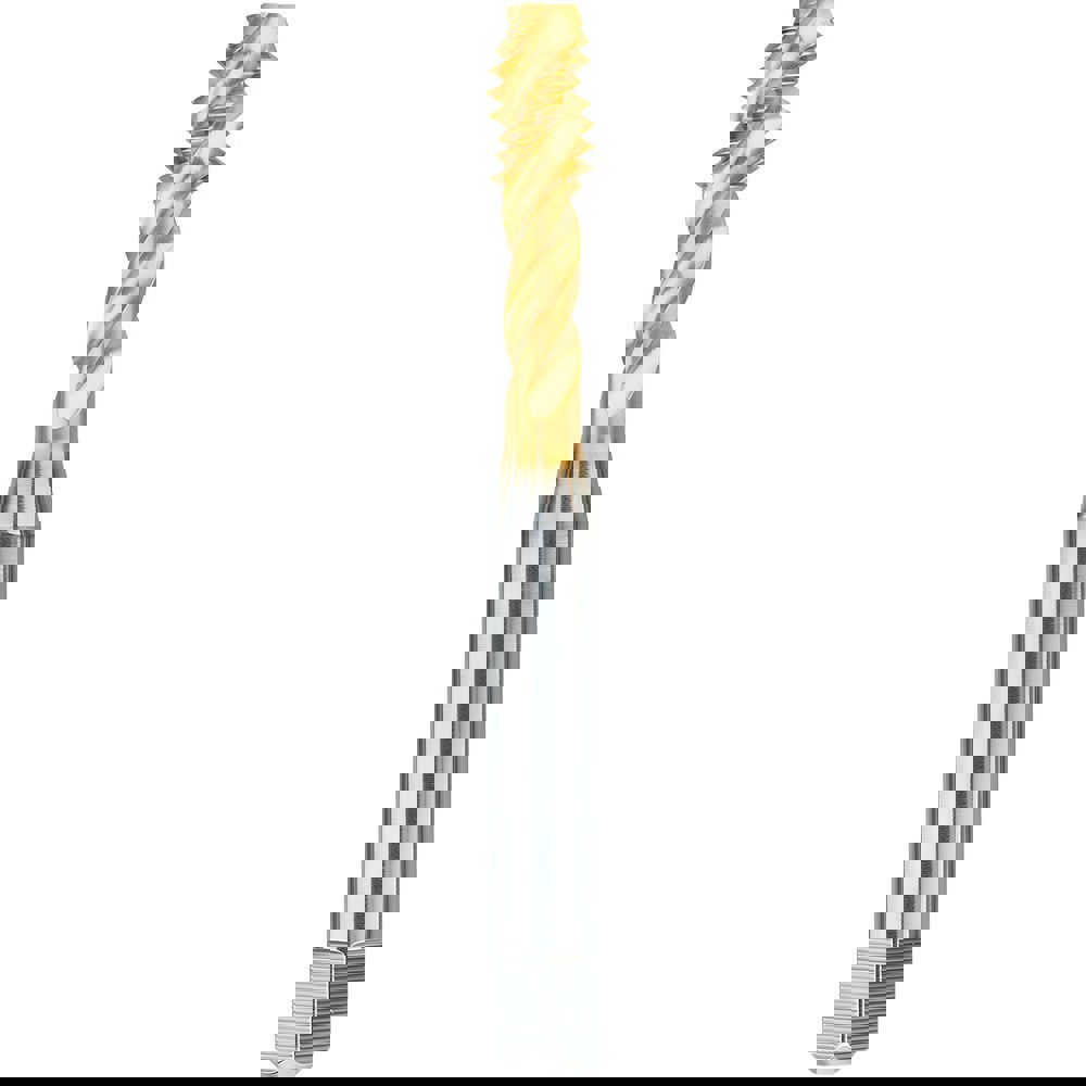 Spiral Flute Tap: #1-8 UNC, 4 Flutes, Modified Bottoming, 3B Class of Fit, Powdered Metal, Bright/Uncoated