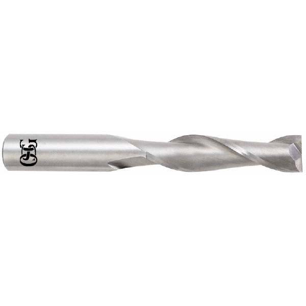 Square End Mill: 9/16'' Dia, 1-1/4'' LOC, 9/16'' Shank Dia, 3-1/2'' OAL, 2 Flutes, Solid Carbide