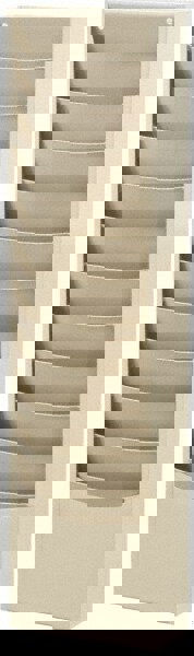 Pamphlet & Literature Displays; Type: Vertical Literature Rack; Product Type: Vertical Literature Rack; Number of Compartments: 11; Overall Width: 9-3/4; Overall Depth: 4.13 in; 4.130; Overall Depth: 4.13 in; Overall Height (Inch): 36; 36 in; Overall Heig