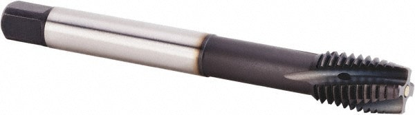 Spiral Flute Tap: M18x2.50 Metric, 4 Flutes, Plug, 6HX Class of Fit, Powdered Metal, TiN/CrC/C Coated