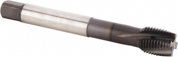Spiral Flute Tap: M12x1.50 Metric Fine, 3 Flutes, Plug, 6HX Class of Fit, Powdered Metal, TiN/CrC/C Coated