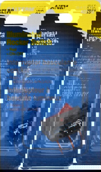 Automotive Switches; Switch Type: Glow Rocker Switch ; Sequence: On-Off ; Amperage: 20 A ; Voltage: 12 V ; Hole Diameter: 1-1/8 x 7/16 in ; Switch Function: On-off