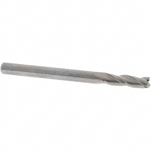 Square End Mill: 0.1575'' Dia, 0.5512'' LOC, 3 Flutes, Solid Carbide