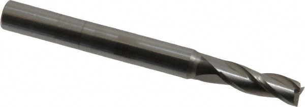 Square End Mill: 7/32'' Dia, 5/8'' LOC, 1/4'' Shank Dia, 2-1/2'' OAL, 3 Flutes, Solid Carbide