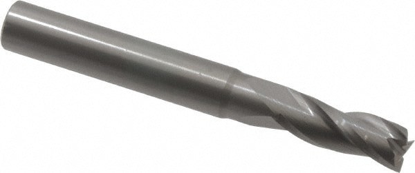 Square End Mill: 9/32'' Dia, 3/4'' LOC, 5/16'' Shank Dia, 2-1/2'' OAL, 3 Flutes, Solid Carbide