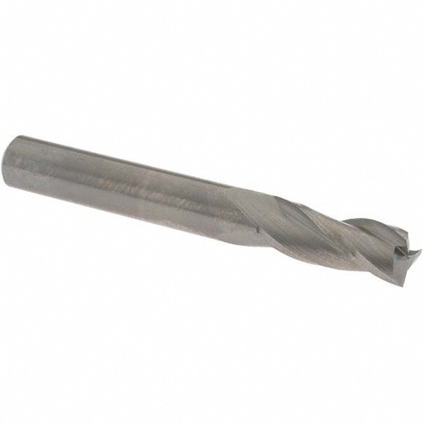 Square End Mill: 5/16'' Dia, 13/16'' LOC, 5/16'' Shank Dia, 2-1/2'' OAL, 3 Flutes, Solid Carbide