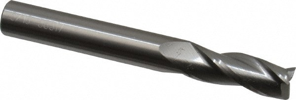 Square End Mill: 0.315'' Dia, 0.8268'' LOC, 3 Flutes, Solid Carbide