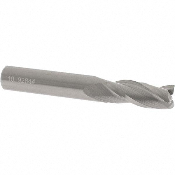 Square End Mill: 0.3937'' Dia, 0.9843'' LOC, 3 Flutes, Solid Carbide
