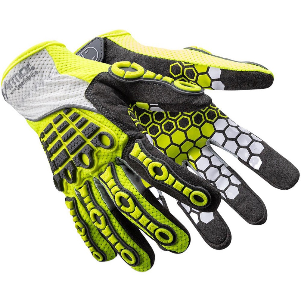 Work Gloves: Chrome Series Chrome 4035IMP Series, Size Medium, Synthetic Leather Lined, SuperFabric, Impact