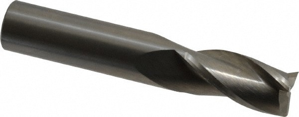 Square End Mill: 5/8'' Dia, 1-1/4'' LOC, 5/8'' Shank Dia, 3-1/2'' OAL, 3 Flutes, Solid Carbide