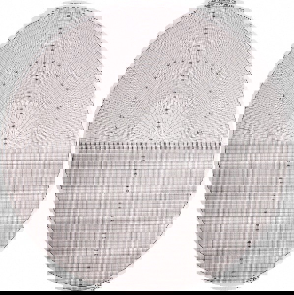 14 Inch Diameter, Grid and Radius, Mylar Optical Comparator Chart and Reticle