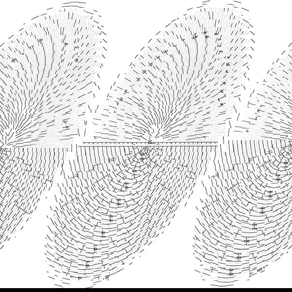 14 Inch Diameter, Radius and Angle, Mylar Optical Comparator Chart and Reticle
