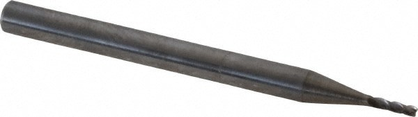 Square End Mill: 0.0394'' Dia, 0.1181'' LOC, 4 Flutes, Solid Carbide