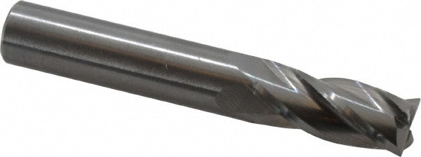 Square End Mill: 0.4331'' Dia, 0.9843'' LOC, 4 Flutes, Solid Carbide