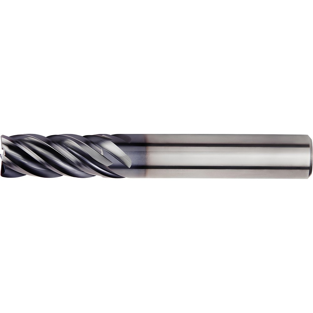 Corner Radius End Mill: 18 mm Dia, 32 mm LOC, 0.75 mm Radius, 5 Flutes, Solid Carbide