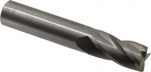 Square End Mill: 0.7087'' Dia, 1.4961'' LOC, 4 Flutes, Solid Carbide