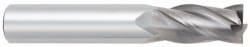 Square End Mill: 3/4'' Dia, 1-1/2'' LOC, 3/4'' Shank Dia, 4'' OAL, 4 Flutes, Solid Carbide