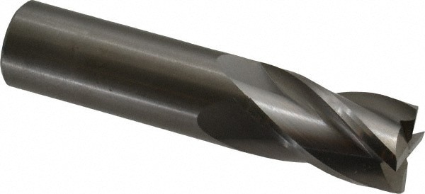 Square End Mill: 0.8661'' Dia, 1.4961'' LOC, 4 Flutes, Solid Carbide