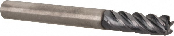 Corner Radius End Mill: 1/4