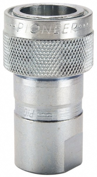 Hydraulic Hose O-Ring Boss Poppet Coupler: 7/8-14, 3,000 psi