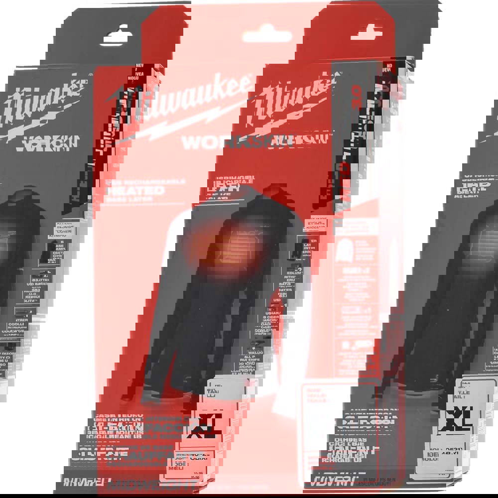 Heated Jacket: Size X-Large, Black, Cotton