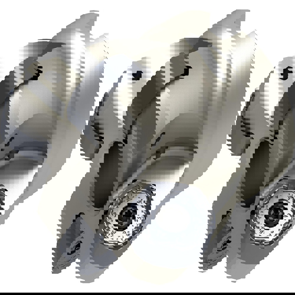 Indexable Chamfer & Angle Face Mills; Minimum Cutting Diameter (Decimal Inch): 3.0000 ; Minimum Cutting Diameter (Inch): 3 ; Maximum Cutting Diameter (Decimal Inch): 3.3544 ; Maximum Depth of Cut (Decimal Inch): 0.1300