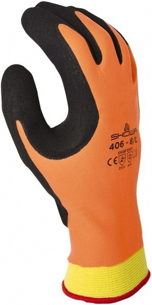 General Purpose Work Gloves: X-Large, Rubber Coated, Nylon