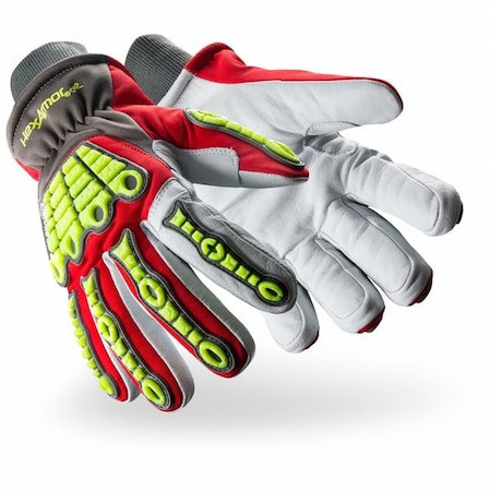 Lined Insulated Leather Palm Gloves: Size 3X-Large, Leather, Impact Resistant